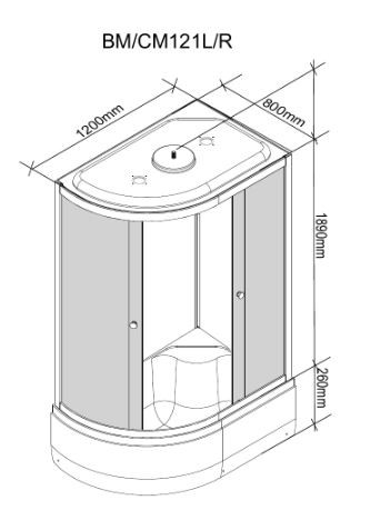 Душевая кабина Parly BM121R 120*80 правая