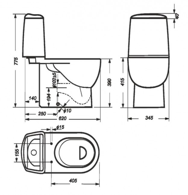 Унитаз-компакт Sanita Luxe Best Color Green с микролифтом BSTSLCC09130522