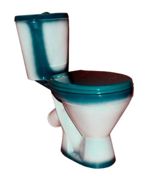 Унитаз-компакт Rosa Элегант зеленый декор Вн УнЗ02