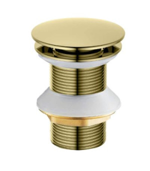 Донный клапан сифона Aquatek AQ6003PG без перелива золото полированное