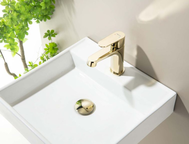 Донный клапан сифона Aquatek AQ6003PG без перелива золото полированное