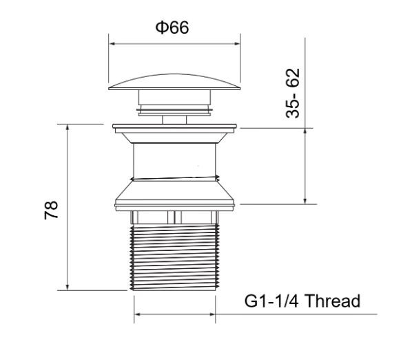 Донный клапан сифона Aquatek AQ6003PG без перелива золото полированное