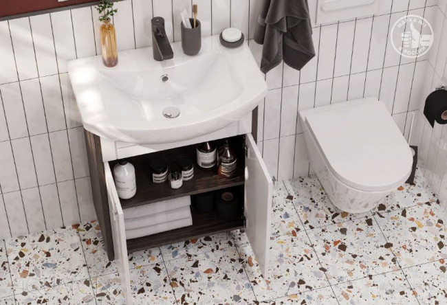 Тумба под раковину Акватон Альпина 65 венге 1A133401AL500