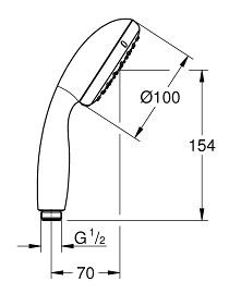Душевая лейка Grohe Tempesta 100 27923001