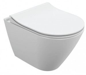 Унитаз подвесной Cersanit City Oval Clean On DPL EO Slim A63114 безободковый с микролифтом