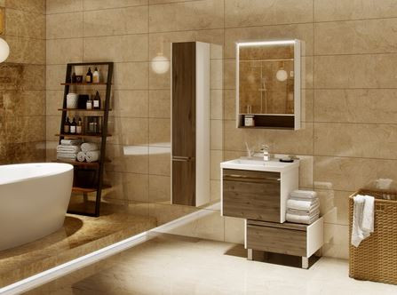 Зеркальный шкаф Акватон Капри 60 1A230302KPDB0 таксония темная