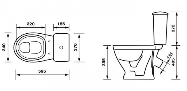 Унитаз-компакт Оскольская Керамика Радуга Стандарт 44901130232 декор цветы тарельчатый