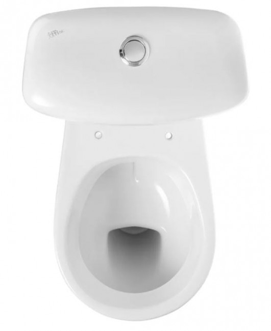 Унитаз-компакт Оскольская Керамика Радуга Стандарт 44901130232 декор цветы тарельчатый