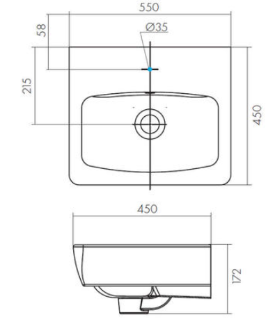Комплект тумба Акватон Кантри 55 с раковиной Нео 55 1A2576K0AHB20