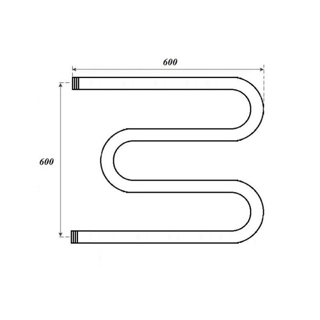 Полотенцесушитель водяной Point PN37666 600*600 М-образный хром