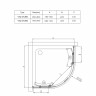 Душевой уголок Vincea Alpha 90*90 VSQ-3AL900CLB прозрачное