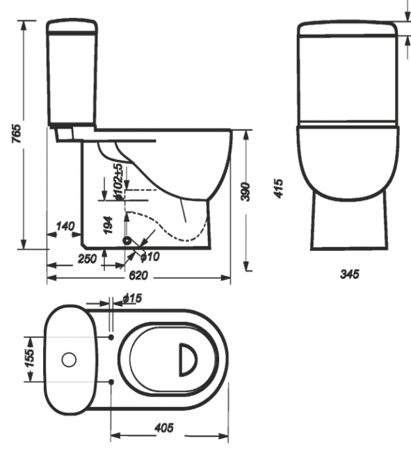 Унитаз-компакт Sanita Luxe Art с микролифтом ARTSLCC01040622