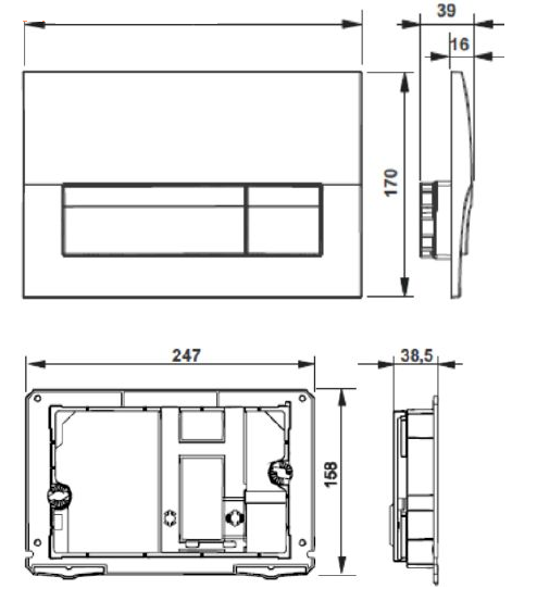 Комплект инсталляции Roca с унитазом Gap Clean Rim  893104100