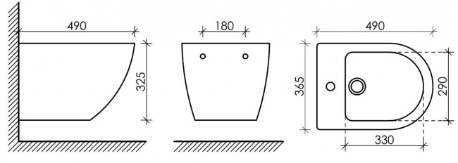 Биде подвесное Ceramicanova Metropol CN4003