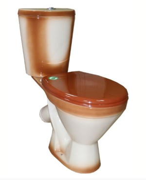 Унитаз-компакт Rosa Элегант коричневый декор Вн УнК05