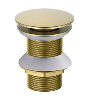 Донный клапан сифона Aquatek AQ6003BG без перелива золото шлифованное