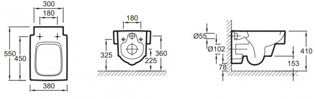 Унитаз подвесной Jacob Delafon Terrace EDA102-00