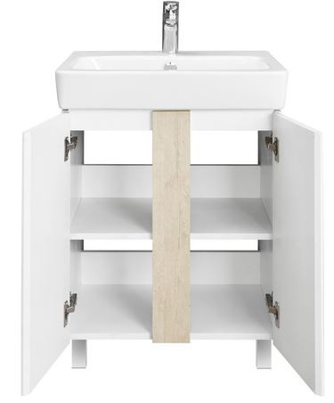 Комплект тумба Акватон Кантри 60 с раковиной Нео 60 1A2574K0AHB20