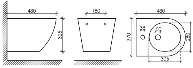 Биде подвесное Ceramicanova Forma CN3010