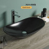 Раковина CeramaLux 7811АМВ 61,5*36 накладная черный матовый