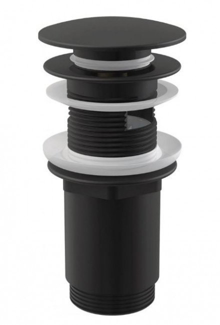 Донный клапан сифона AlcaPlast A392BLACK click/clack