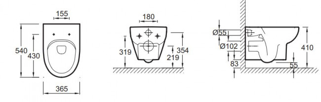Унитаз подвесной Jacob Delafon Odeon Up E4570-00 безободковый