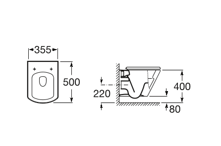 Унитаз подвесной Roca Hall 346627000 без сиденья