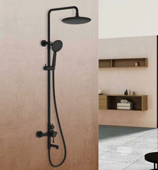 Душевая система Vincea Desire VSFS-1D1MB черный матовый