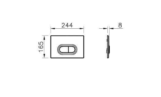 Клавиша смыва VitrA Loop O 740-0511 черная матовая