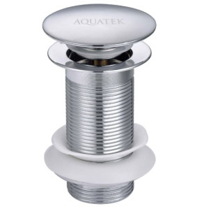 Донный клапан сифона Aquatek AQ6000CR без перелива хром