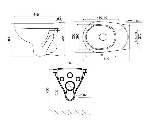 Комплект инсталляции с унитазом Santeri Альфа Комфорт 1.3816.4.S00.00B.0 кнопка хром глянец микролифт