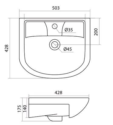 Раковина Santek Ладога 50 1WH110256