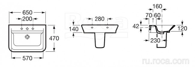 Раковина Roca Gap 65 327473000