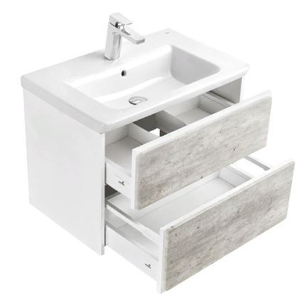 Тумба Roca Ronda 70 ZRU9303003 белый матовый/бетон без раковины