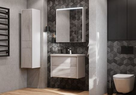 Тумба Roca Ronda 70 ZRU9303003 белый матовый/бетон без раковины