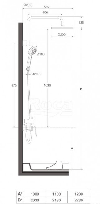 Душевая система Roca Victoria 5A9725C00