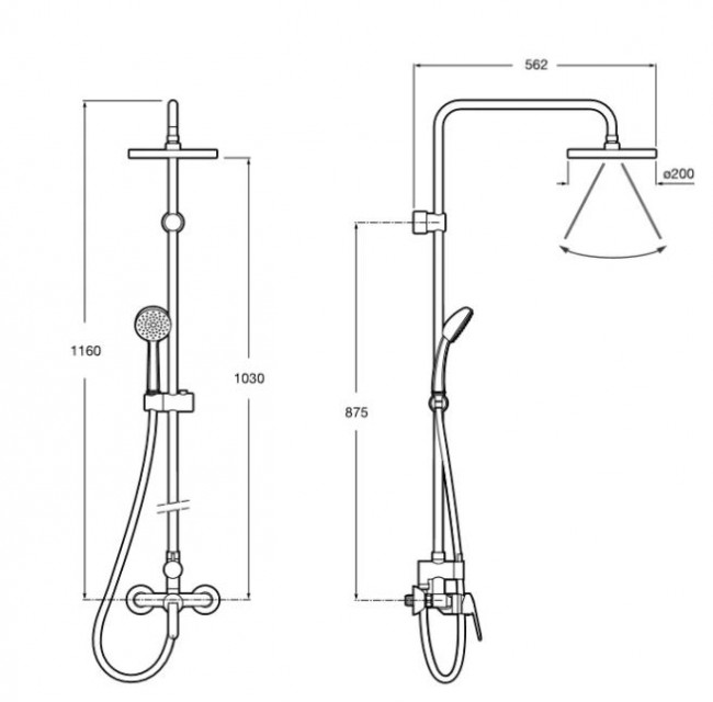 Душевая система Roca Victoria 5A9725C00