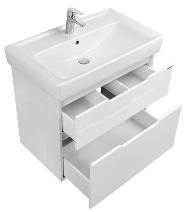 Тумба под раковину Акватон Дакота 80 1A202901DAAY0 белая выбеленное дерево