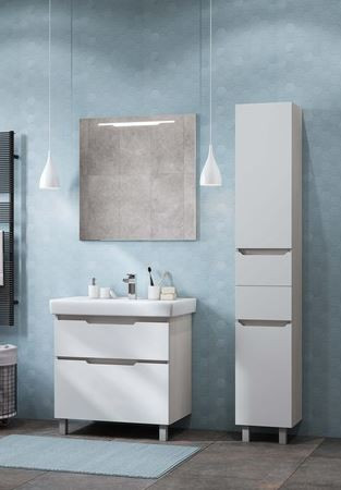 Тумба под раковину Акватон Дакота 80 1A202901DAAY0 белая выбеленное дерево