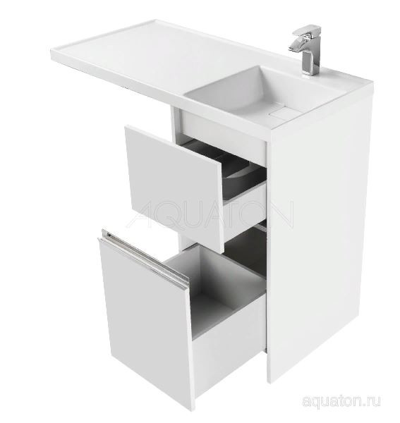 Комплект тумба Акватон Лондри 40 с раковиной Лондри 105 правая 1A2360K0LH010