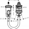 Скрытая часть Hansgrohe 13159180 для смесителя на борт ванны