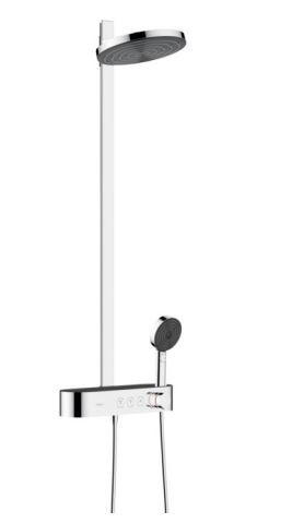 Душевая система Hansgrohe Pulsify S Showerpipe 260 2jet EcoSmart с ShowerTablet Select 400 24241000 с термостатом
