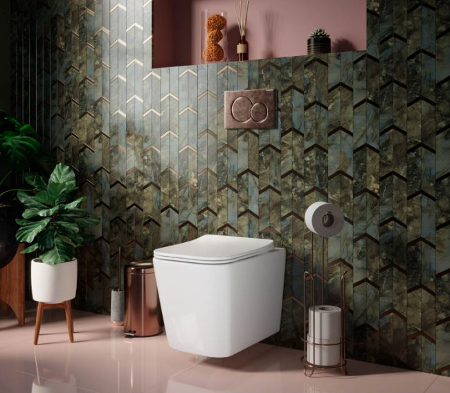 Унитаз подвесной Ceramica Nova Cubic Rimless CN1806 безободковый с микролифтом