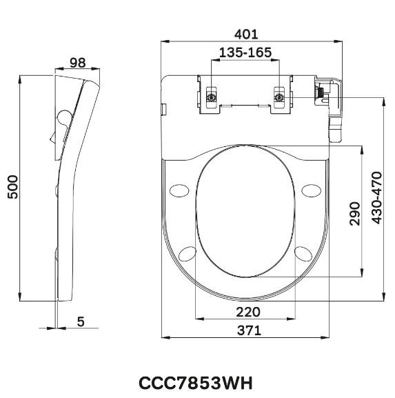 Электронная крышка-биде Am.Pm Clean Care CCC7853WH с микролифтом