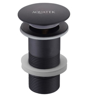 Донный клапан сифона Aquatek AQ6000MB без перелива черный матовый