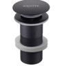 Донный клапан сифона Aquatek AQ6000MB без перелива черный матовый