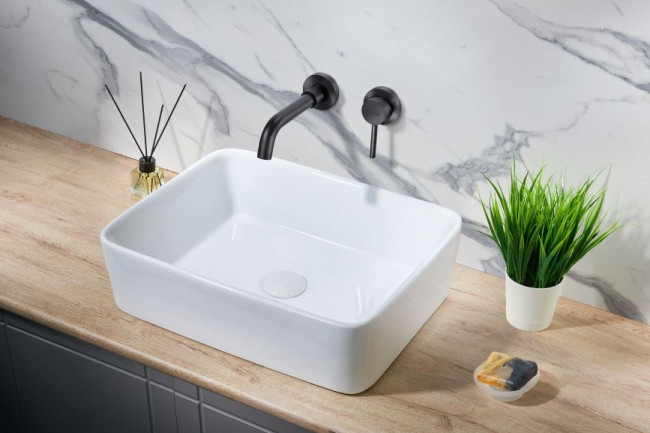 Смеситель Milacio Ultra MCU.552.MB для раковины встраиваемый черный матовый