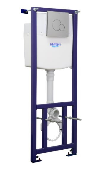 Комплект инсталляции с унитазом Santeri Альфа 1.3815.9.S00.00B.0 кнопка хром глянец