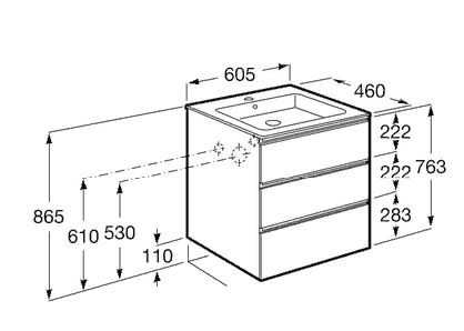Тумба Roca Gap 60 857552806 белый глянец без раковины