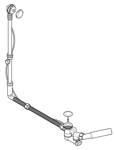 Слив-перелив Geberit 150.525.21.1 полуавтомат